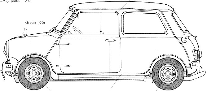 Mini Cooper Side View. Side view of mini cooper